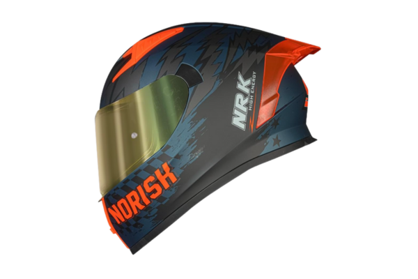 Capacete Norisk Flow Daytona Azul e Laranja